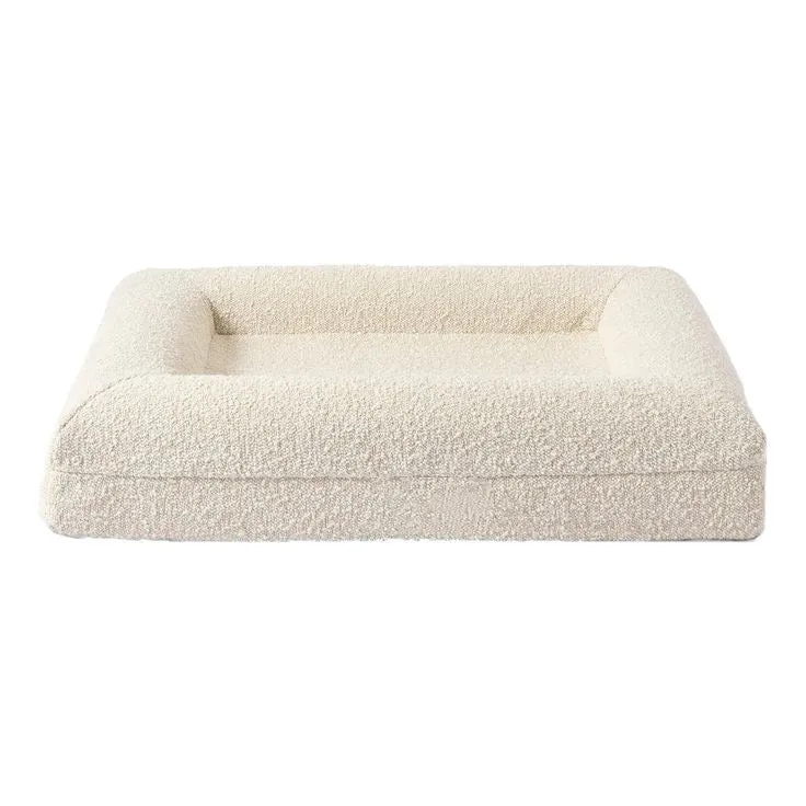 Rectangular pet sofa bed with thickened mattress and cloth cover, available in multiple sizes and colours for dogs