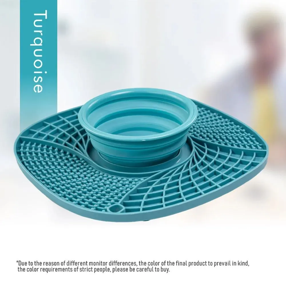 Pet dog slow feeder bowl non slip puzzle anti-gulping feeding dish for small medium dogs
