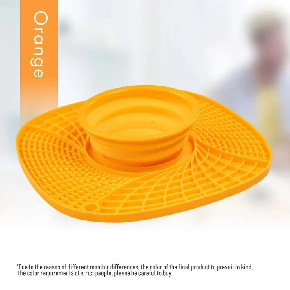 Pet dog slow feeder bowl non slip puzzle anti-gulping feeding dish for small medium dogs