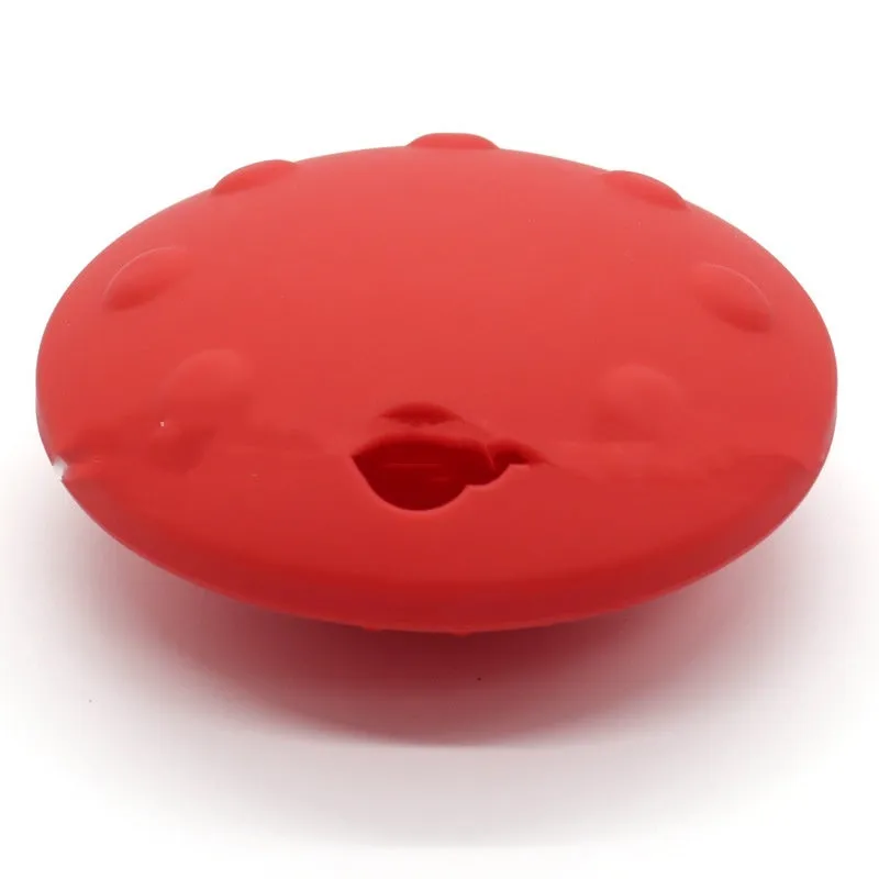 Pet drop-resistant silicone slow tableware frisbee in small size 120x120x55mm, available in black