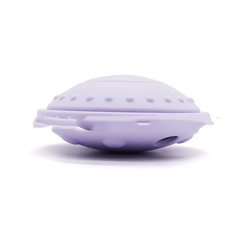 Pet drop-resistant silicone slow tableware frisbee in small size 120x120x55mm, available in black
