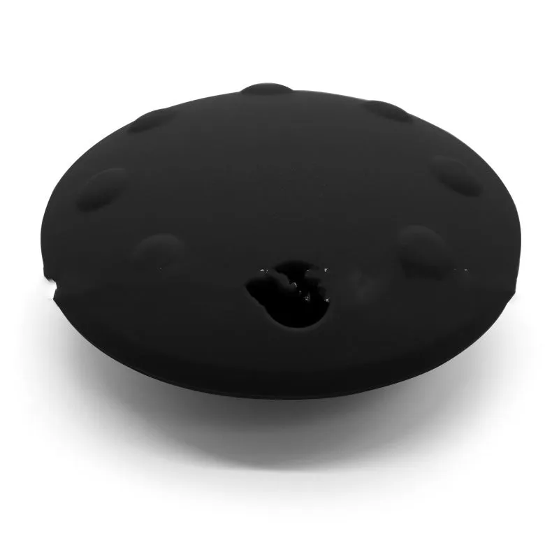 Pet drop-resistant silicone slow tableware frisbee in small size 120x120x55mm, available in black