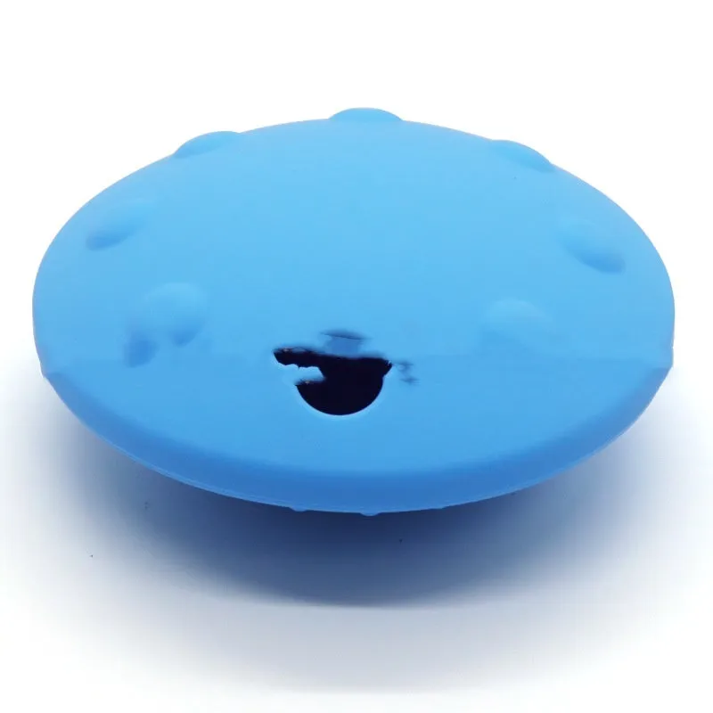 Pet drop-resistant silicone slow tableware frisbee in small size 120x120x55mm, available in black