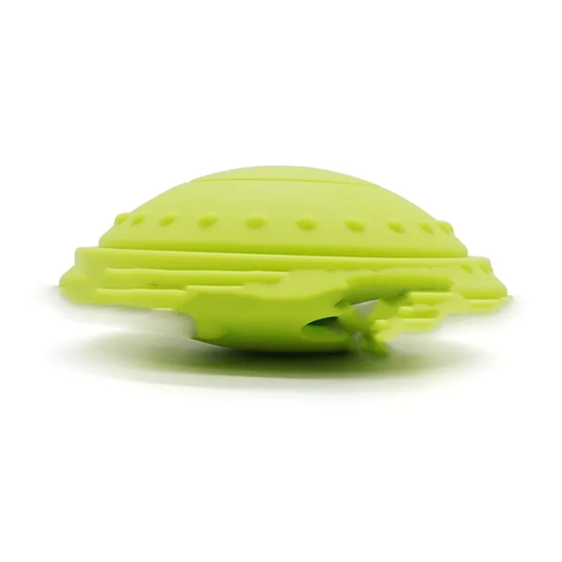 Pet drop-resistant silicone slow tableware frisbee in small size 120x120x55mm, available in black