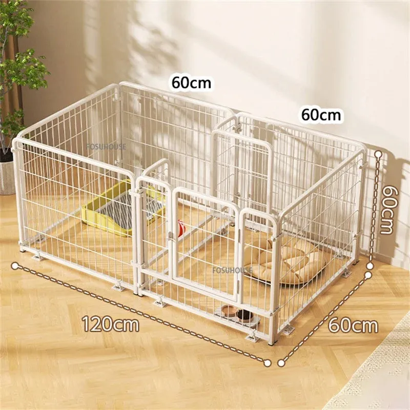 Modern wrought iron pet fence for small to medium dogs, indoor guardrail, Seventy and Eighty sizes
