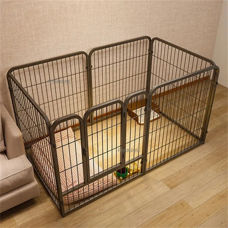 Modern wrought iron pet fence for small to medium dogs, indoor guardrail, Seventy and Eighty sizes
