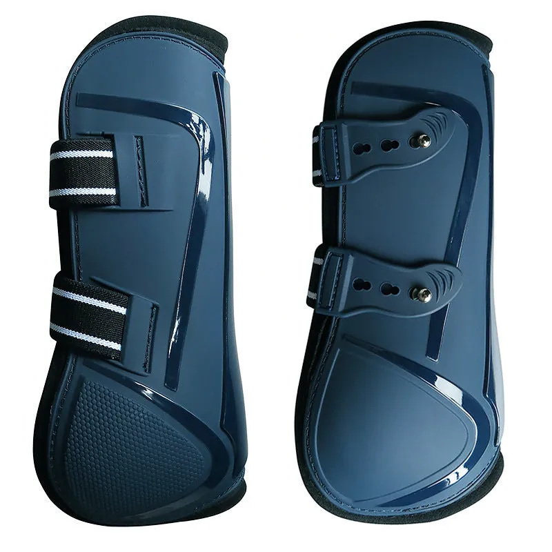 Colour PU hard shell barrier horse leg guard set for equestrian protection