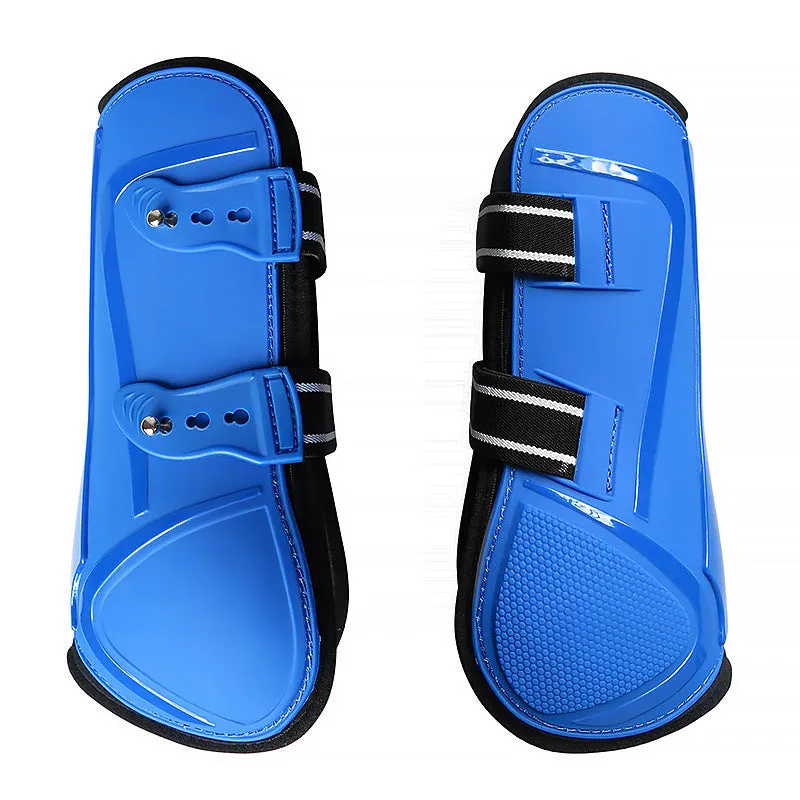 Colour PU hard shell barrier horse leg guard set for equestrian protection