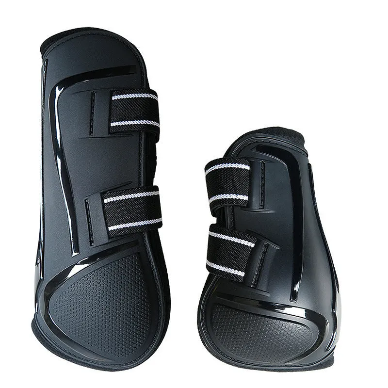 Colour PU hard shell barrier horse leg guard set for equestrian protection