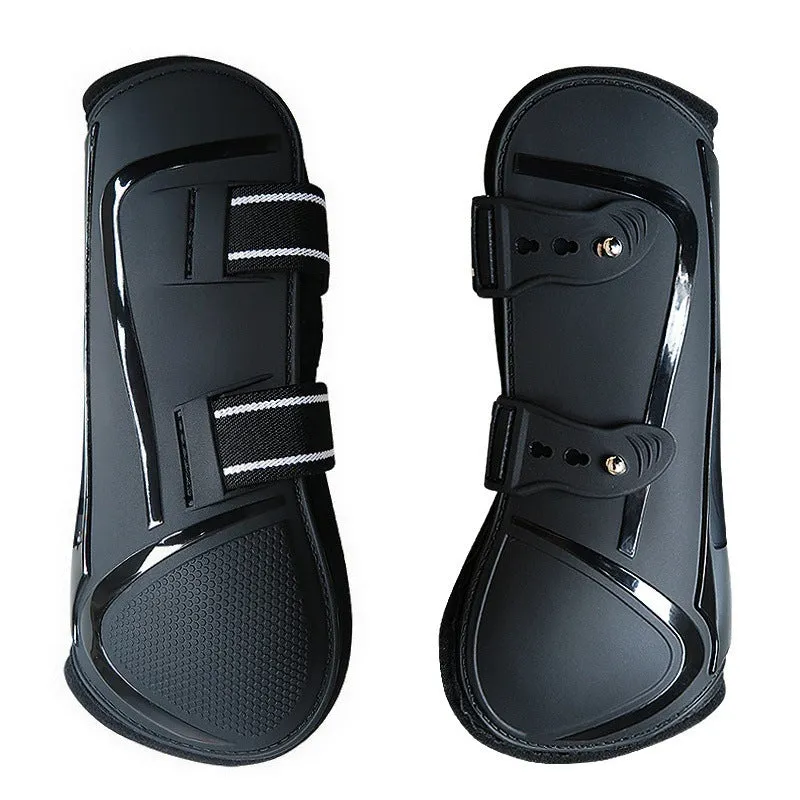 Colour PU hard shell barrier horse leg guard set for equestrian protection
