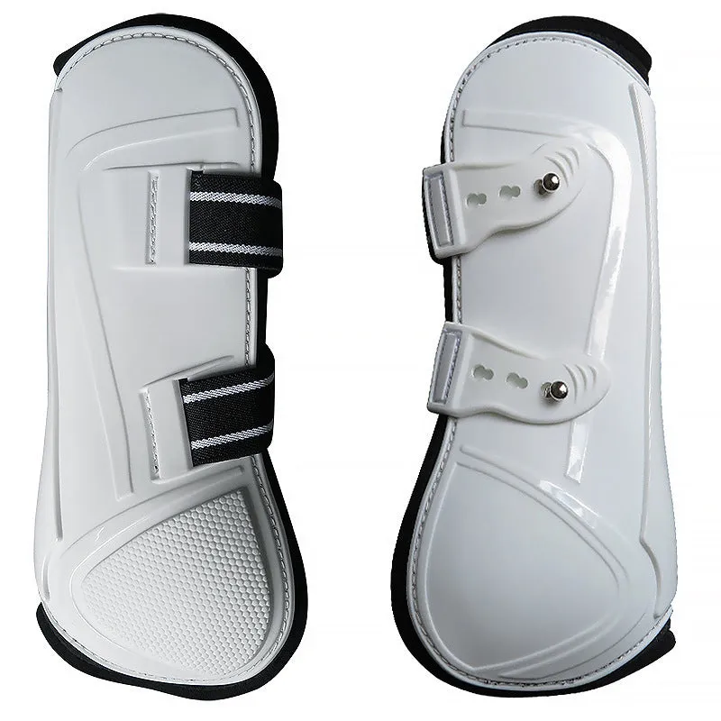 Colour PU hard shell barrier horse leg guard set for equestrian protection