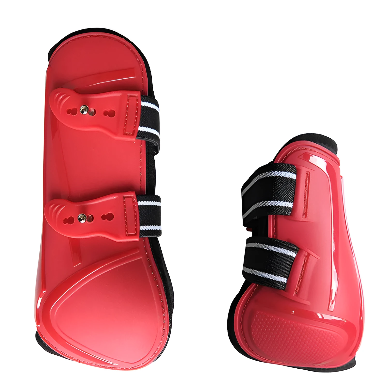 Colour PU hard shell barrier horse leg guard set for equestrian protection