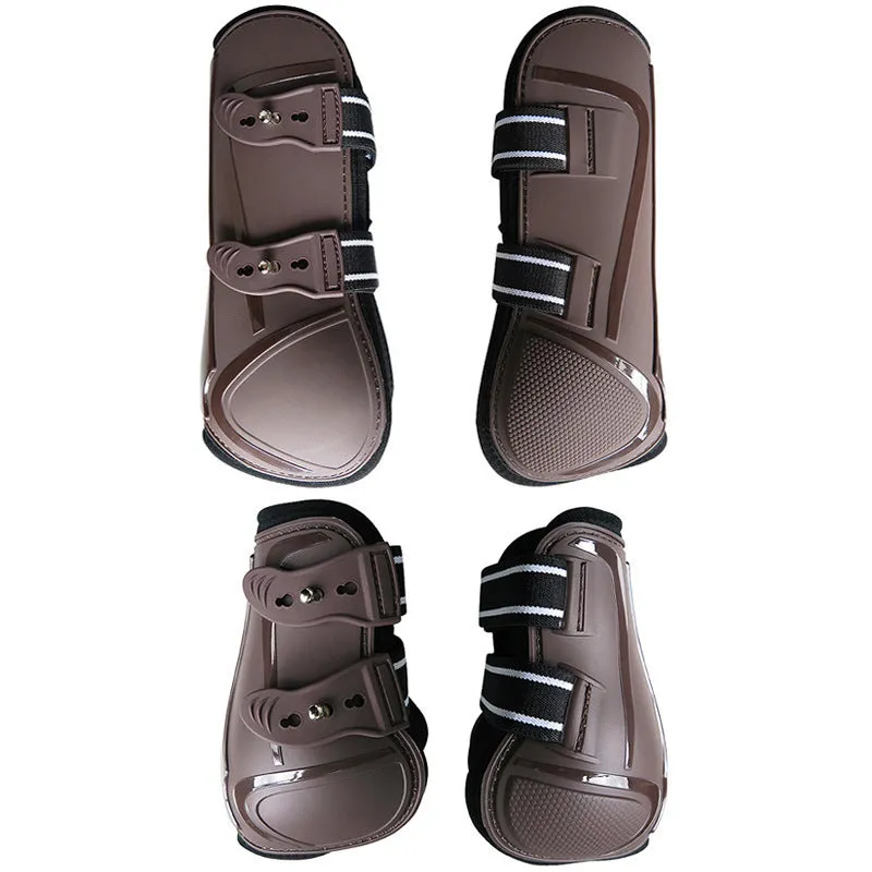 Colour PU hard shell barrier horse leg guard set for equestrian protection