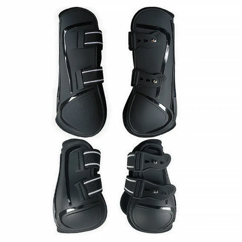 Colour PU hard shell barrier horse leg guard set for equestrian protection