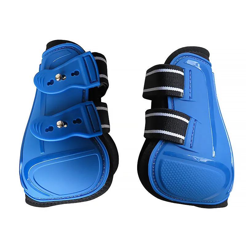 Colour PU hard shell barrier horse leg guard set for equestrian protection