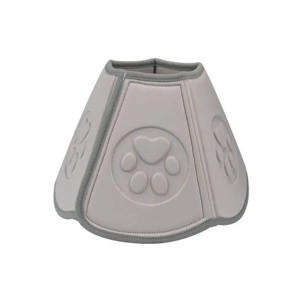 Adjustable soft cone protective collar for cats and dogs in five sizes S to XXL for post-surgery wound recovery