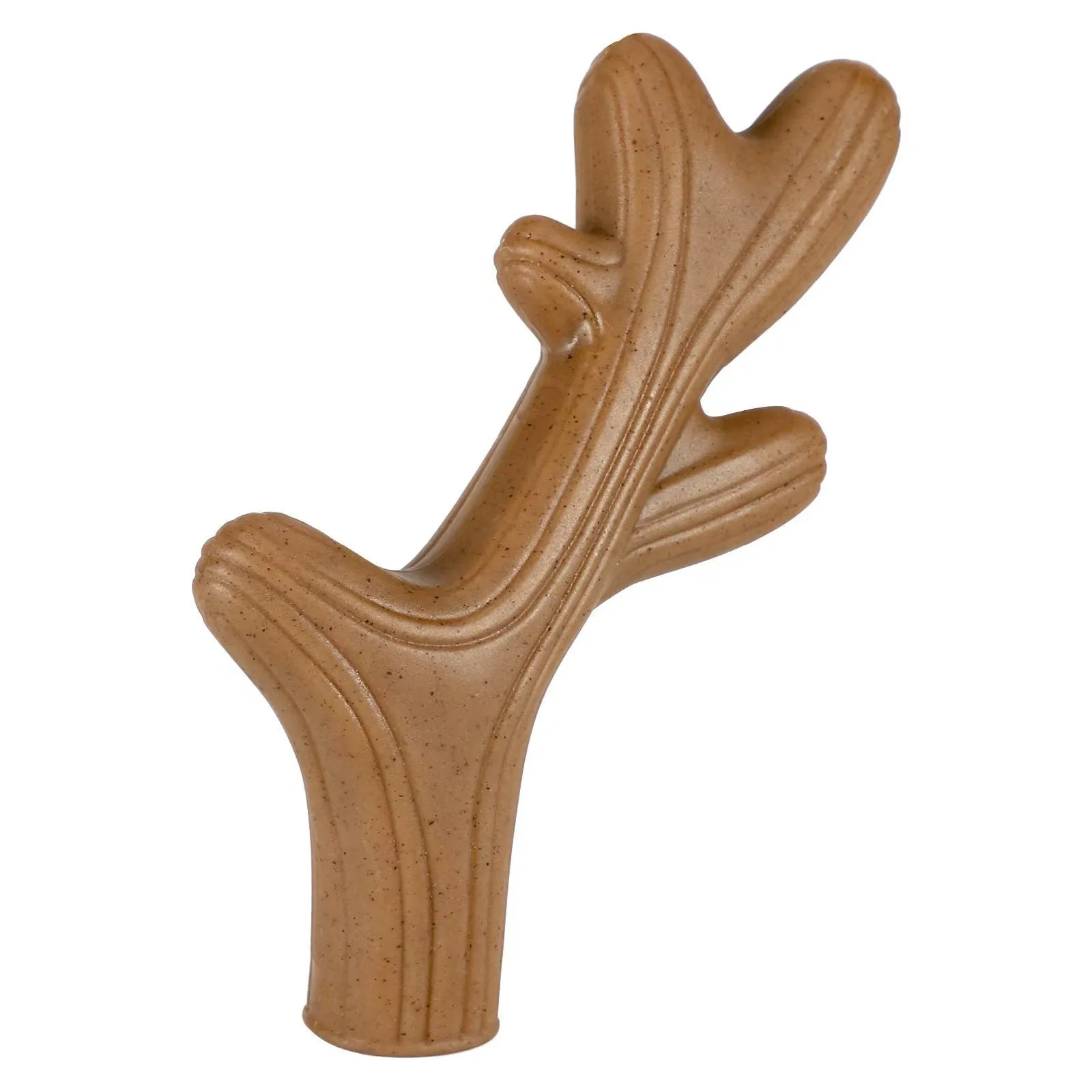 Nylon dog chewing toy in antlers beef flavour on a light background