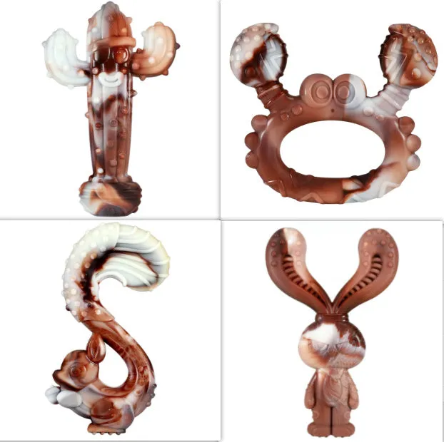 Nylon dog chewing toy in antlers beef flavour on a light background