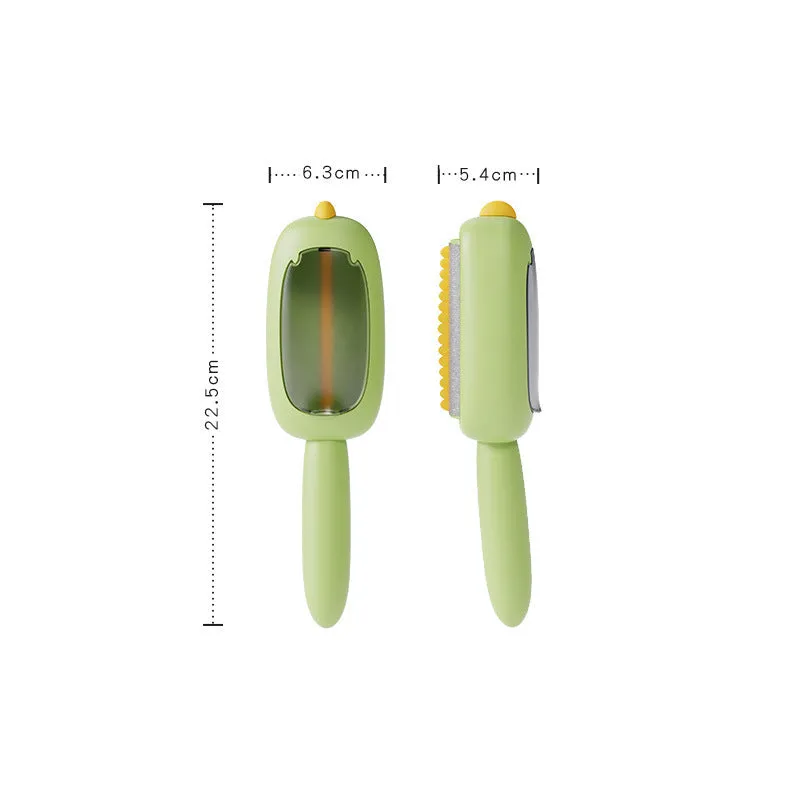 Portable lint roller in four colours blue green white yellow for removing pet hair from clothes