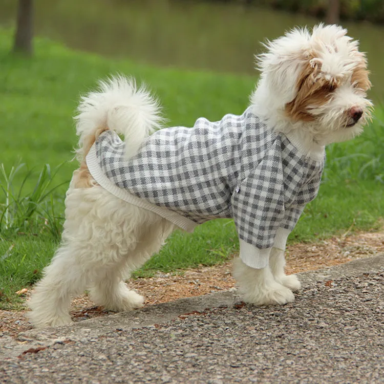 High collar windproof fashion sweater dog clothes in wool, available in six colours and five sizes