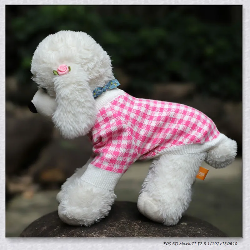 High collar windproof fashion sweater dog clothes in wool, available in six colours and five sizes