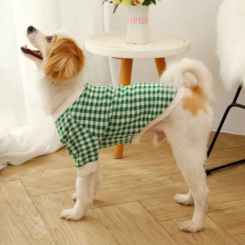 High collar windproof fashion sweater dog clothes in wool, available in six colours and five sizes