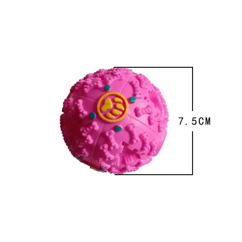 Interactive wiggly giggle dog toy – bite resistant TPU ball with meteorite bumps, available in 3 sizes (75mm, 90mm, 120mm)