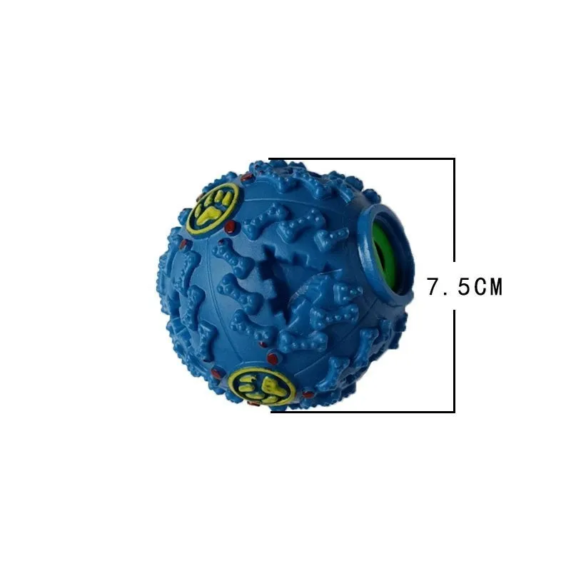 Interactive wiggly giggle dog toy – bite resistant TPU ball with meteorite bumps, available in 3 sizes (75mm, 90mm, 120mm)