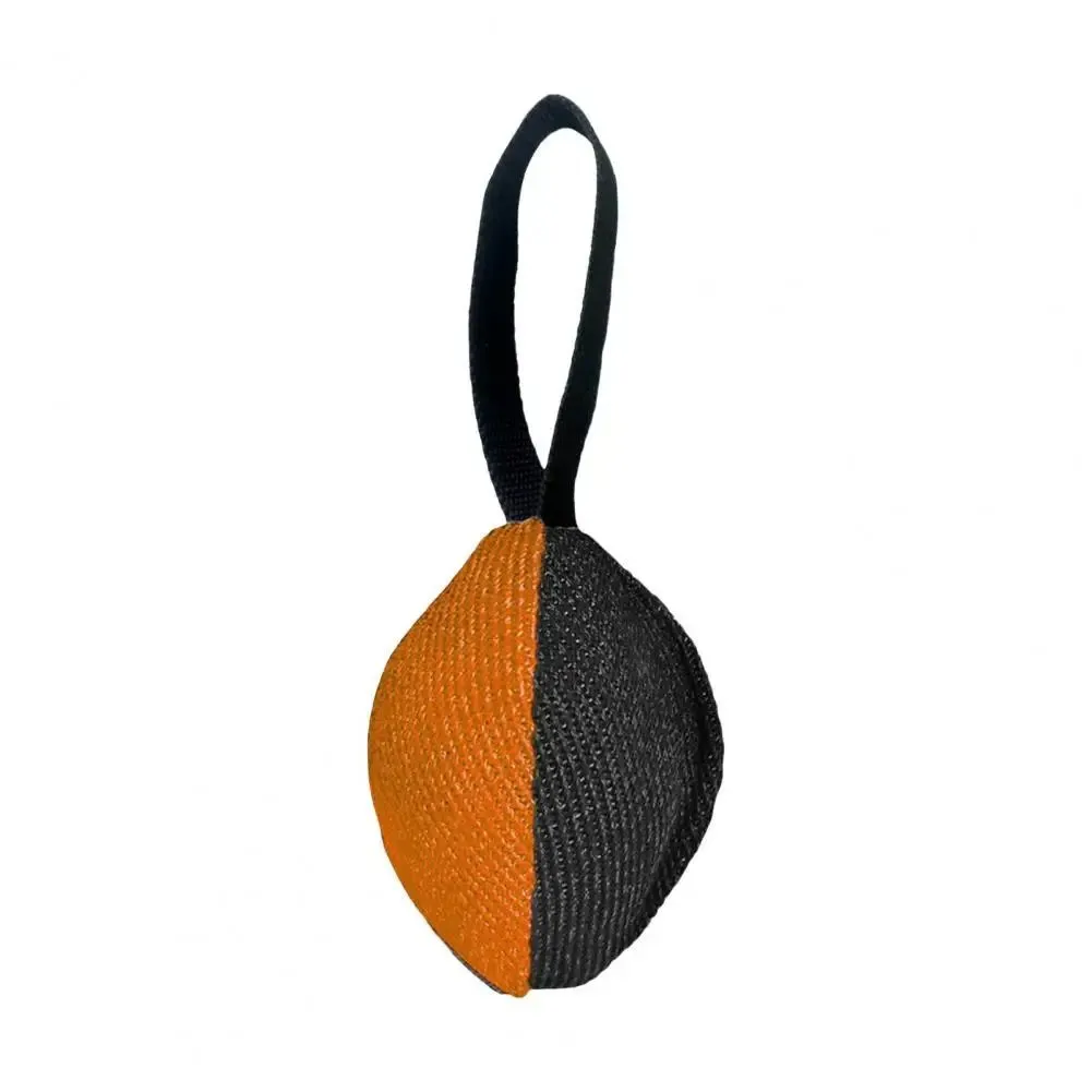 Linen tug toy with T-shaped pull tab, handcrafted in Europe from heavy-duty French linen, 14x11cm, available in blue