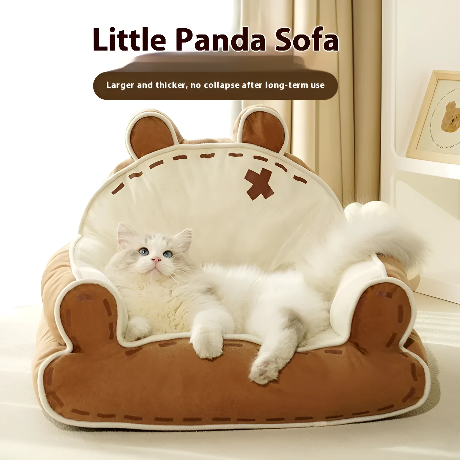 Lesser Panda Kennel bear sofa cat bed with PP cotton filling for warm keeping and cold proof