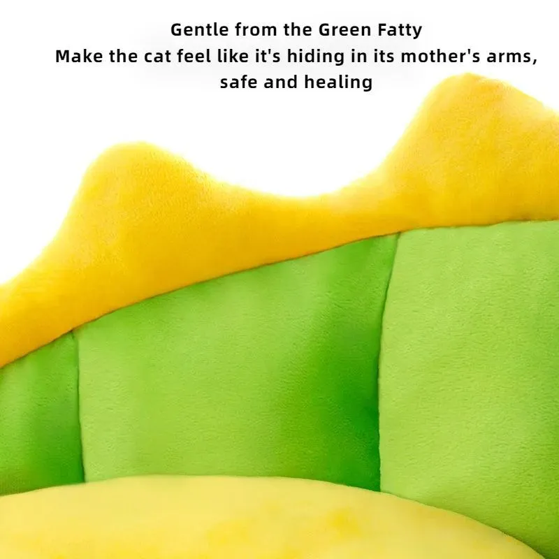 New dinosaur pet bed in Teddy gold fabric, soft and warm, for small cats and dogs up to 15 kg