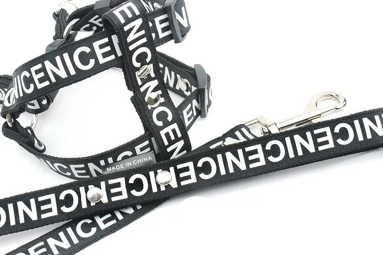 Casual PET polyester traction dog collar in black, red, and yellow options on a white background