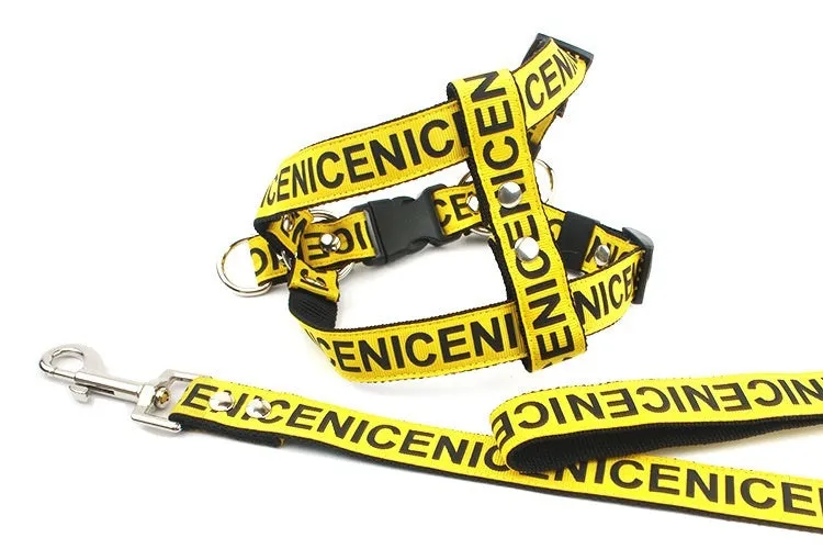 Casual PET polyester traction dog collar in black, red, and yellow options on a white background