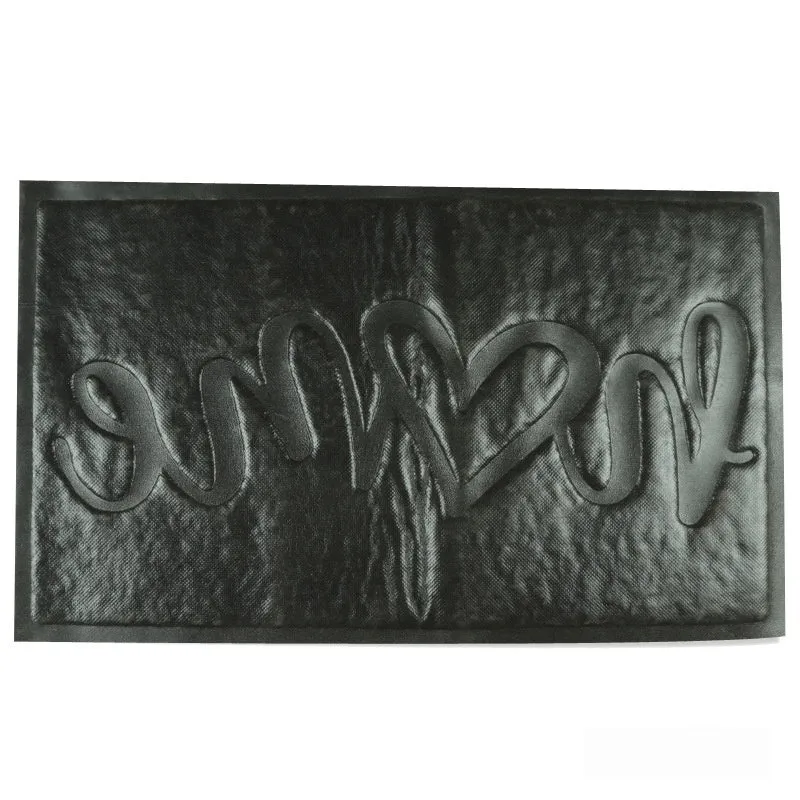 Rectangular PVC loop door entry mat in solid colour with textured surface, 45x75cm size