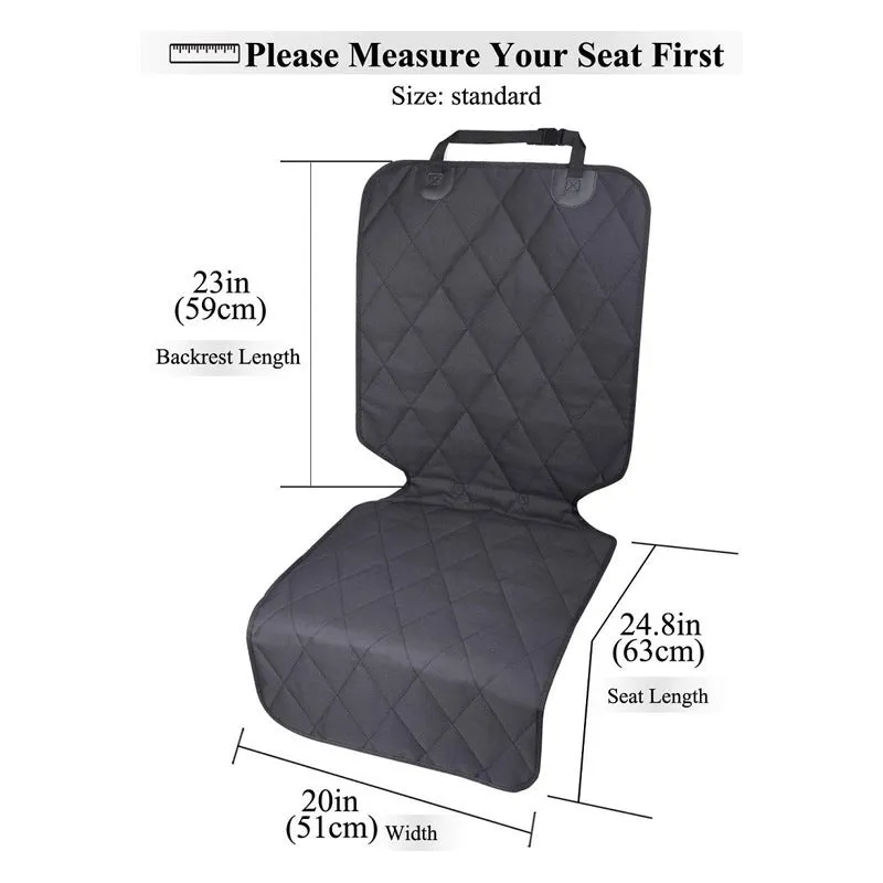 Black waterproof Oxford pet car seat mat 25x25x4cm with cotton lining for dogs and cats