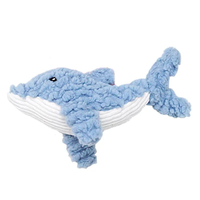 Plush caterpillar fabric squeaky dog toy in animal shapes for small and large dogs
