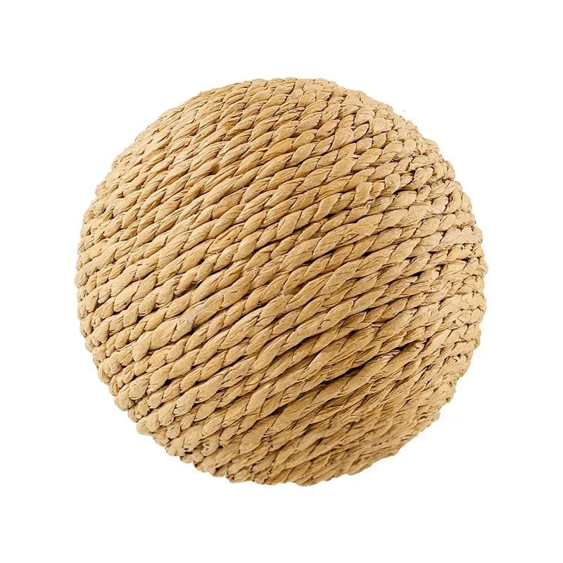 Oversized sisal ball cat toy 10CM in paper string, available in four colours
