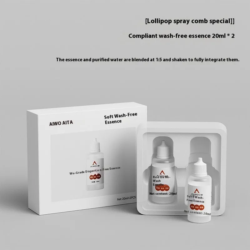 Lollipop pet spray comb for cat cleaning and massage in white with soft essence bottles