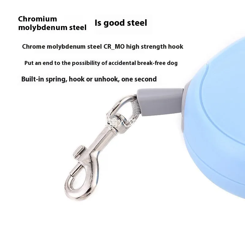 Simple household automatic retractable dog leash in multiple colours with optional dustbin, 3M 5M or 8M ABS