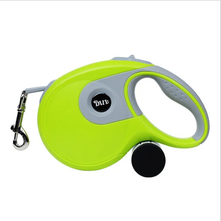 Simple household automatic retractable dog leash in multiple colours with optional dustbin, 3M 5M or 8M ABS
