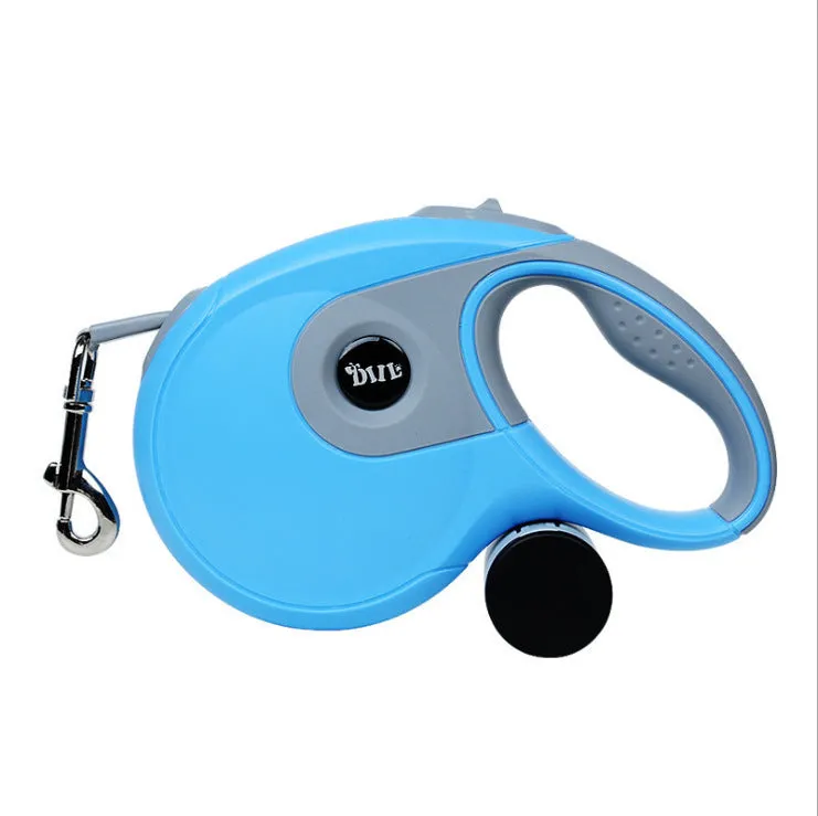 Simple household automatic retractable dog leash in multiple colours with optional dustbin, 3M 5M or 8M ABS