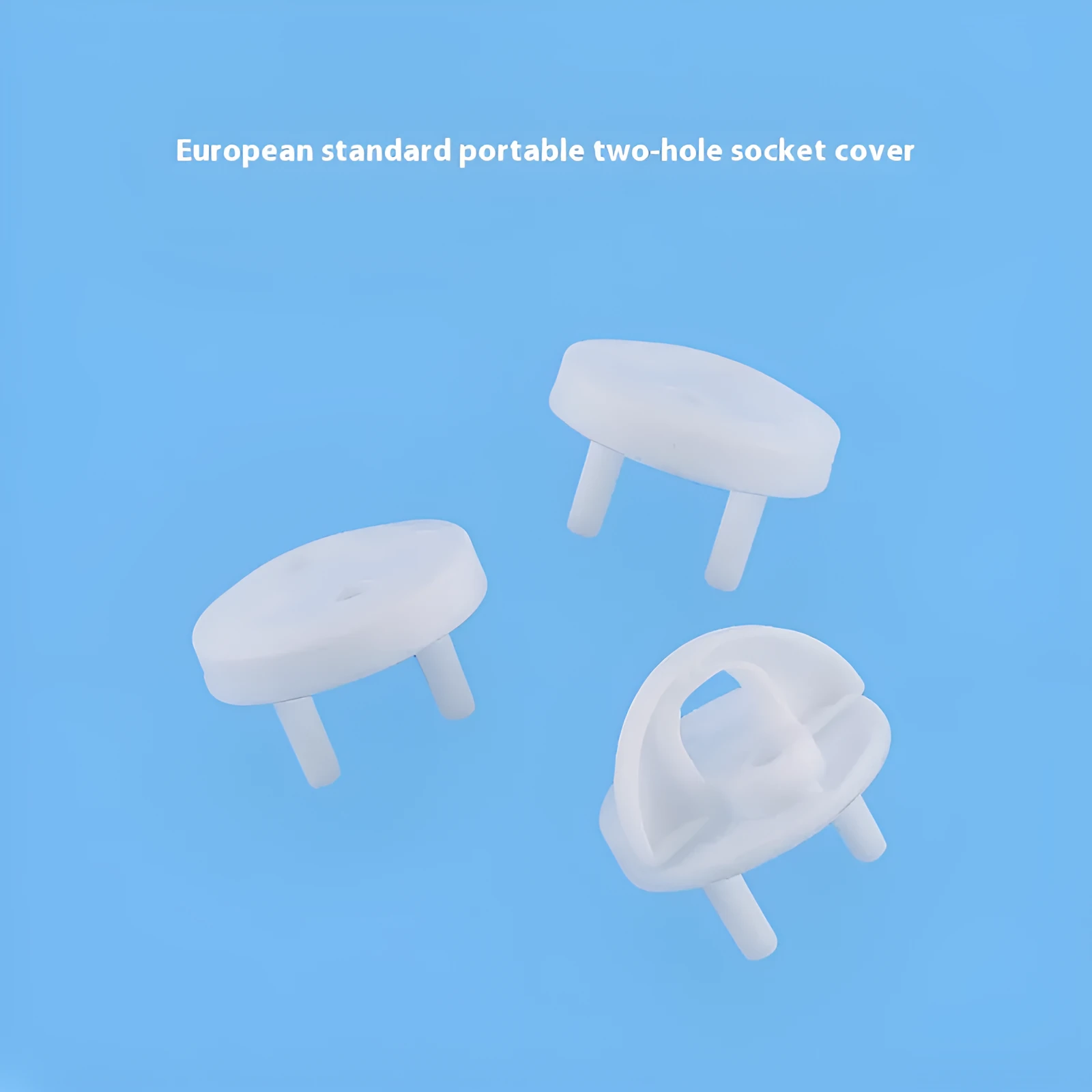 White plastic children's safety socket protective cover anti-electric shock single unit