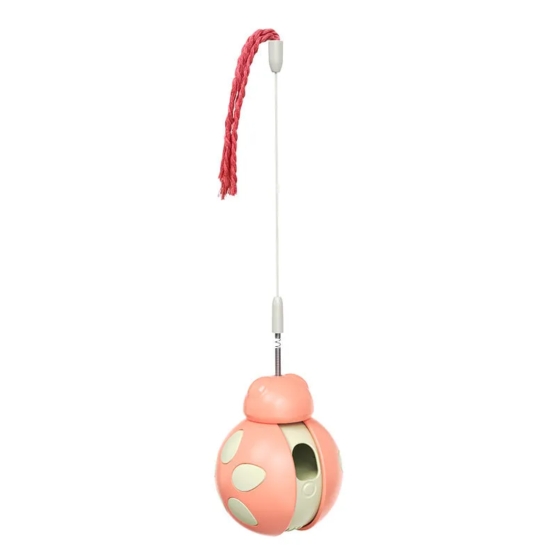 Plastic cat toy in Morandi Green for treat dispensing and play