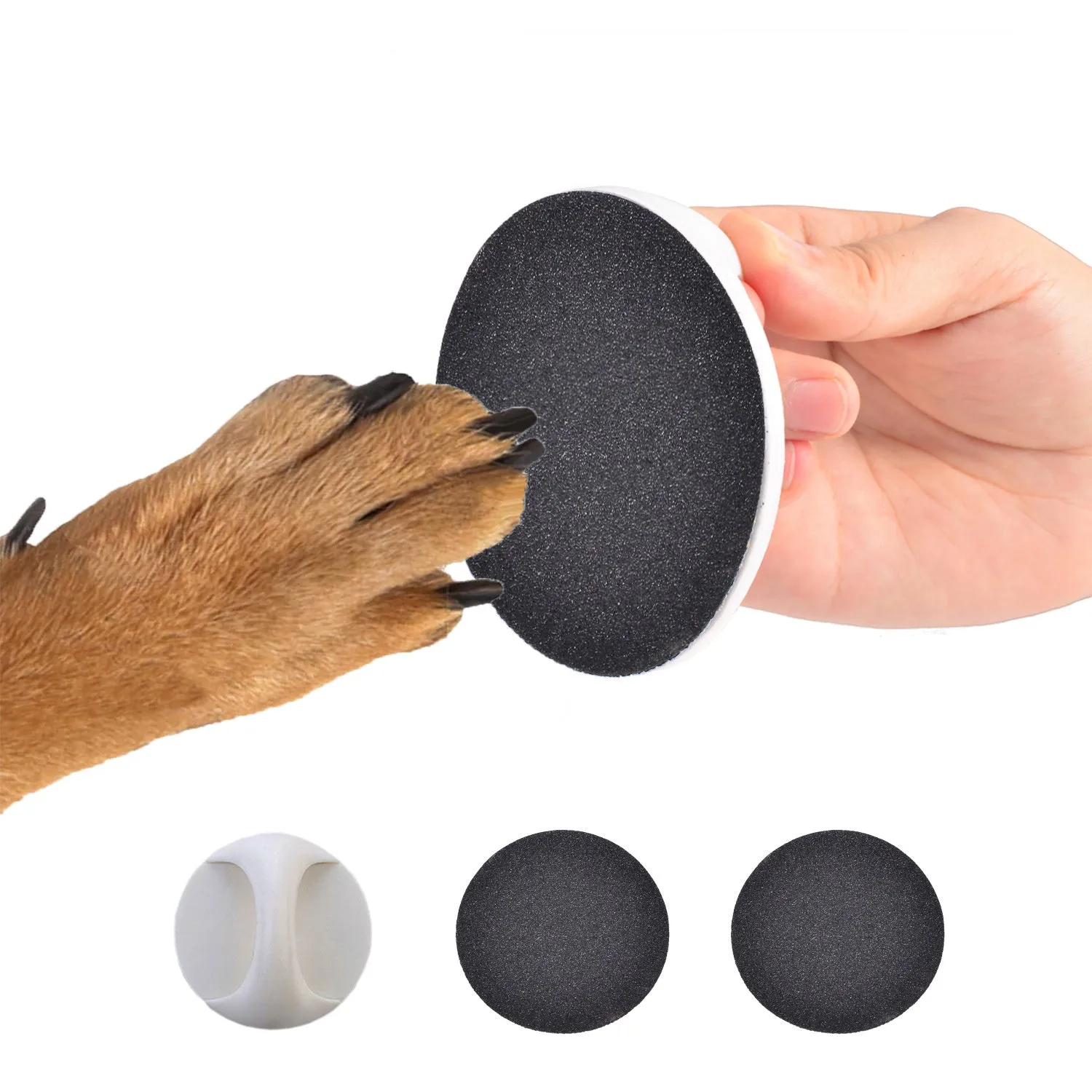 Upgraded square dog nail scratch board with ergonomic handle in choice of colours