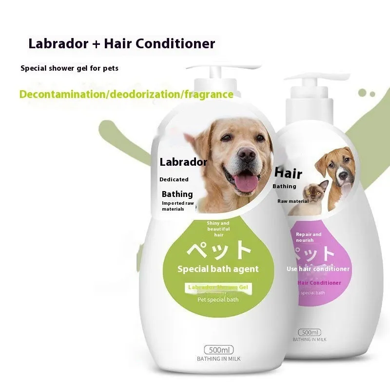 Pet dog cat shower gel deodorising wash 200-500ml bottle with breed option label