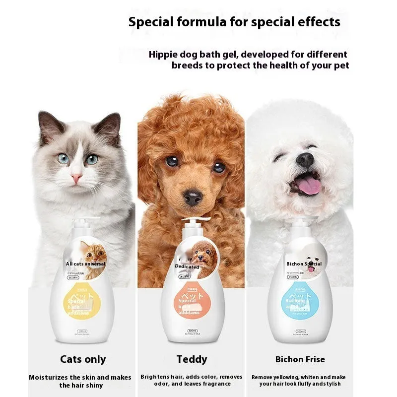 Pet dog cat shower gel deodorising wash 200-500ml bottle with breed option label