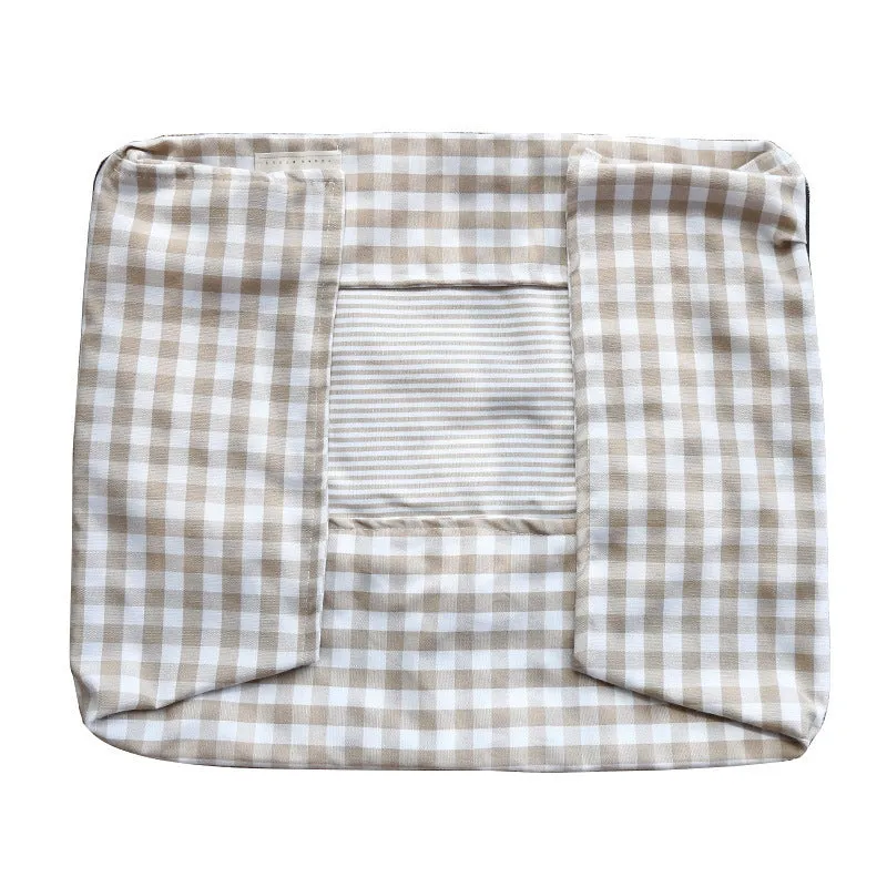 Removable washable cloth cat nest with apricot lambswool cover for small to large cats