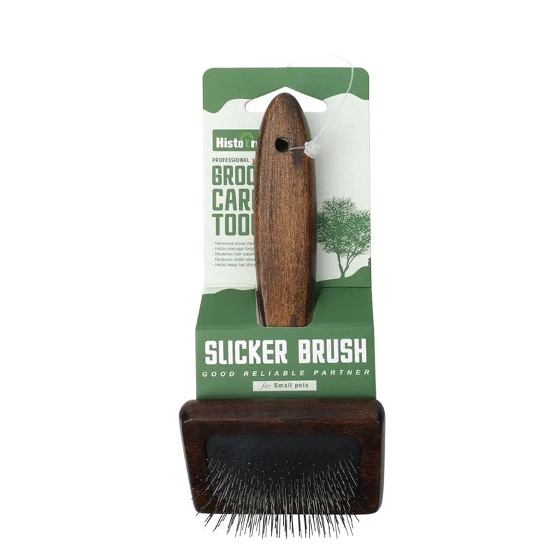Wooden pet comb for dogs and cats hair removal brush with multiple size and material options
