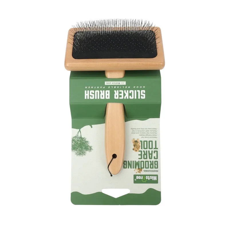 Wooden pet comb for dogs and cats hair removal brush with multiple size and material options