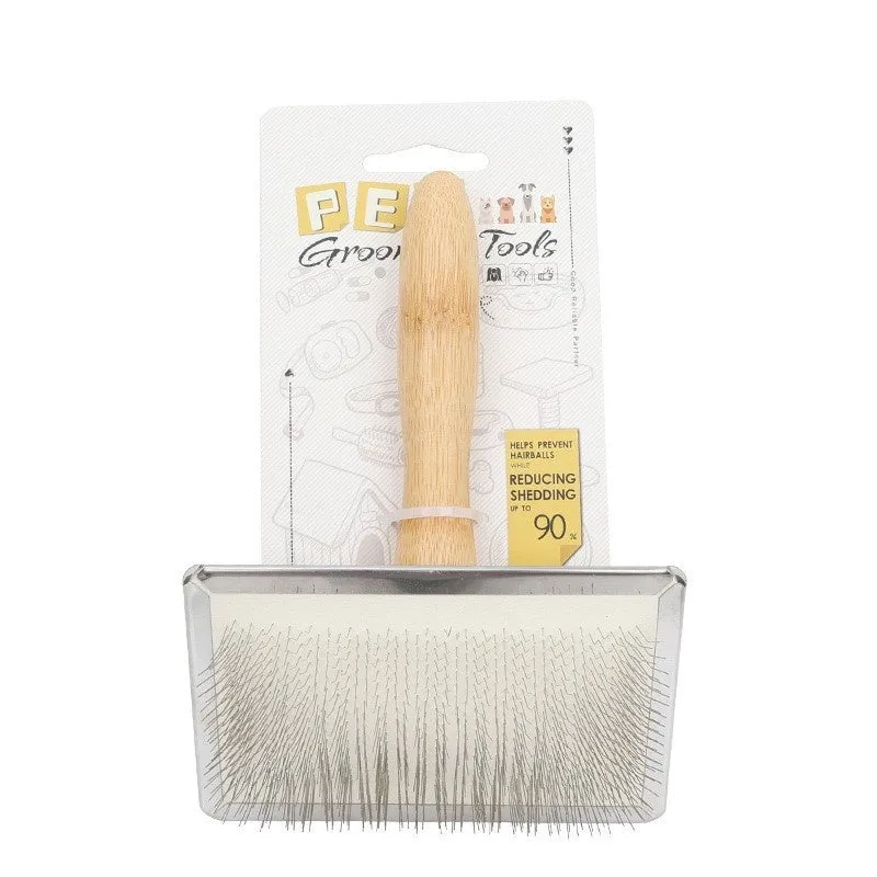 Wooden pet comb for dogs and cats hair removal brush with multiple size and material options